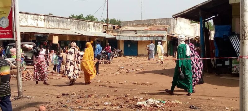 MOUNDOU, CE QUI RESTE DU MARCHE CENTRAL.