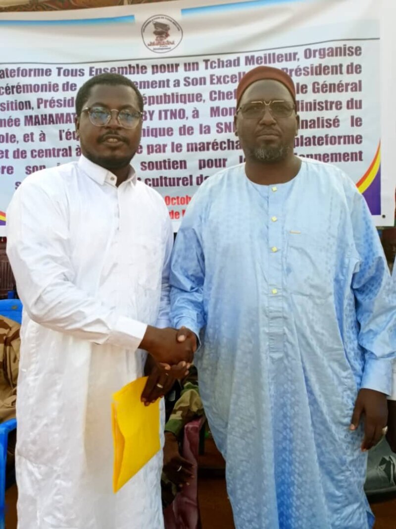 Moundou, Le Président de Transition Mahamat Idriss Déby Itno honoré par la Plateforme Tous Ensemble pour un Tchad Meilleur.
